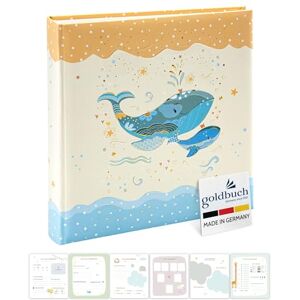 Goldbuch 15 395 Baby Album Blue Whale, Baby Book 30 x 31 x 4 cm, Photo Album with 58 White Blank Pages and 4 Illustrated Pages, Cover of Art Print with Whale Motif, Album, Photo Book, Beige/Blue Goldbuch 15 395 Baby Album Blue Whale, Baby Book 30 x 31 x 4 cm, Photo Album with 58 White Blank Pages and 4 Illustrated Pages, Cover of Art Print with Whale Motif, Album, Photo Book, Beige/Blue
