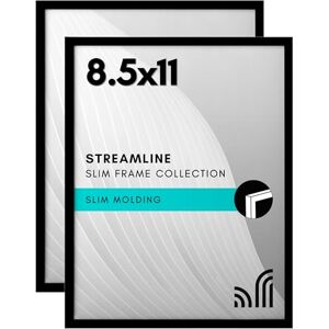 Americanflat Set of 2 black picture frames 8.5 x 11 cm, thin edge, shatterproof glass, hanging, integrated easel, horizontal/vertical display on wall or table. Americanflat Set of 2 black picture frames 8.5 x 11 cm, thin edge, shatterproof glass, hanging, integrated easel, horizontal/vertical display on wall or table.