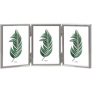 INOV8 Framing Tarnish Resistant Silver Plated Picture Frame Thin Edge Triple Frame Design for Three Photos 3.5x5 Inch (9x12cm) INOV8 Framing Tarnish Resistant Silver Plated Picture Frame Thin Edge Triple Frame Design for Three Photos 3.5x5 Inch (9x12cm)