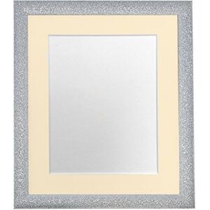 FRAMES BY POST Glitz Silver Picture Photo Frame with Ivory Mount A3 Image Size A4 Plastic Glass FRAMES BY POST Glitz Silver Picture Photo Frame with Ivory Mount A3 Image Size A4 Plastic Glass