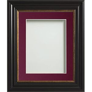 Frame Company Emson Black Picture Photo Frame with Plum Mount 9x7 for pic size 7x5 *Choice of Sizes* Fitted with Real Glass Frame Company Emson Black Picture Photo Frame with Plum Mount 9x7 for pic size 7x5 *Choice of Sizes* Fitted with Real Glass