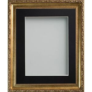 Frame Company Brompton Gold 10x8 inch Frame With Black Mount for Image 7x5 inch *Choice of sizes* Fitted with Real Glass Frame Company Brompton Gold 10x8 inch Frame With Black Mount for Image 7x5 inch *Choice of sizes* Fitted with Real Glass