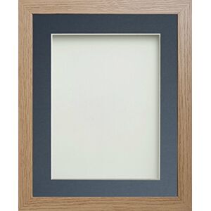Frame Company Allington Beech Photo Frame with Blue Mount, 8x6 for 5x3 inch, fitted with perspex Frame Company Allington Beech Photo Frame with Blue Mount, 8x6 for 5x3 inch, fitted with perspex