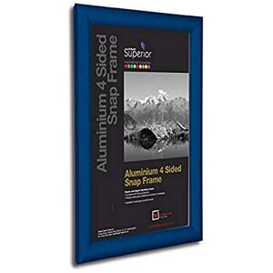 SECO Stewart Superior A1 Aluminium 4 Sided 25mm Front Loading Picture/Poster Snap Frame Blue BLUEA1 SECO Stewart Superior A1 Aluminium 4 Sided 25mm Front Loading Picture/Poster Snap Frame Blue BLUEA1