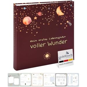 Goldbuch 15 496 Baby Album Full of Wonders in Space Design, Linen Texture Photo Album with 58 White Blank Pages, Glassine & 4 Illustrated Pages, Baby Album, Paper, Approx. 30 x 31 x 4 cm, Terracotta Goldbuch 15 496 Baby Album Full of Wonders in Space Design, Linen Texture Photo Album with 58 White Blank Pages, Glassine & 4 Illustrated Pages, Baby Album, Paper, Approx. 30 x 31 x 4 cm, Terracotta