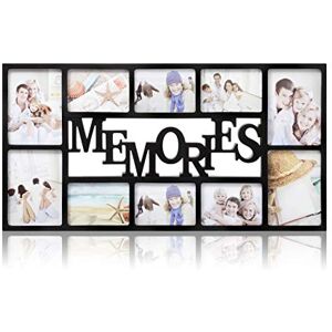 ARPAN Memories Multi Aperture Photo Picture Frame Holds 10 Photos Black ARPAN Memories Multi Aperture Photo Picture Frame Holds 10 Photos Black