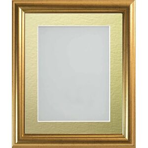 Frame Company Eldridge Gold Photo Frame with Gold Mount, 12x10 for 8x6 inch, fitted with perspex Frame Company Eldridge Gold Photo Frame with Gold Mount, 12x10 for 8x6 inch, fitted with perspex