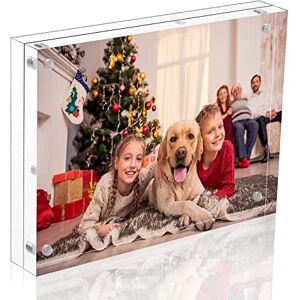 NIUBEE Magnetic Acrylic Photo Frame, Vertical and Horizontal Double-Sided, to Stand, 6 x 8 Inches NIUBEE Magnetic Acrylic Photo Frame, Vertical and Horizontal Double-Sided, to Stand, 6 x 8 Inches