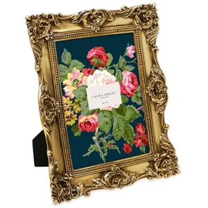 Laura Ashley 5x7 Gold Ornate Textured Hand-Crafted Resin Picture Frame with Easel & Hook for Tabletop & Wall Display, Decorative Floral Design Home Décor, Photo Gallery, Art, More (5x7, Gold) Laura Ashley 5x7 Gold Ornate Textured Hand-Crafted Resin Picture Frame with Easel & Hook for Tabletop & Wall Display, Decorative Floral Design Home Décor, Photo Gallery, Art, More (5x7, Gold)