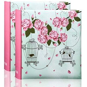 ARPAN 2 x Photo Album 200 6 X 4'' / 15 x 10 cm Photos Slip in Picture Album CD/DVD Pocket Memo Writing Area Gifting Album by (Vintage Rose Bird Case) ARPAN 2 x Photo Album 200 6 X 4'' / 15 x 10 cm Photos Slip in Picture Album CD/DVD Pocket Memo Writing Area Gifting Album by (Vintage Rose Bird Case)