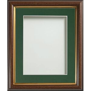 Frame Company Eldridge Mahogany Photo Frame with Bottle Green Mount, 16x12 for 13x9 inch, fitted with perspex Frame Company Eldridge Mahogany Photo Frame with Bottle Green Mount, 16x12 for 13x9 inch, fitted with perspex