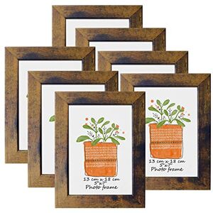 PETAFLOP Photo Frame 7x5 Rustic Wood Picture Frames Wall Tabletop Display, Set of 7 PETAFLOP Photo Frame 7x5 Rustic Wood Picture Frames Wall Tabletop Display, Set of 7