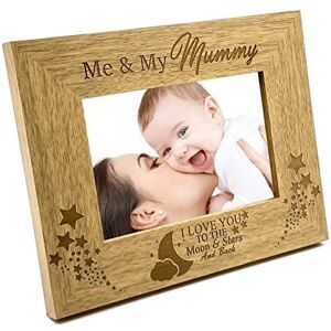 ukgiftstoreonline Me and My Mummy Love You To The Moon Photo Frame Gift (4 x 6 Inch)