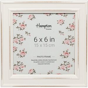 Hampton Frames Square Picture Photo Frame PALOMA 6x6 Inch (15x15cm), White, Distressed MDF Glass Front, Wall or Tabletop Display, Shabby Chic Decor Home Accent Hampton Frames Square Picture Photo Frame PALOMA 6x6 Inch (15x15cm), White, Distressed MDF Glass Front, Wall or Tabletop Display, Shabby Chic Decor Home Accent