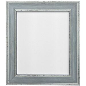 FRAMES BY POST Scandi Vintage Distressed Blue Picture Photo Frame 18 x 14 inch (Plastic Glass)