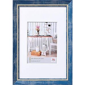 walther design Picture Frame Blue 40 x 50 cm with PassepArtout, Chalet Design Frame EL050L walther design Picture Frame Blue 40 x 50 cm with PassepArtout, Chalet Design Frame EL050L