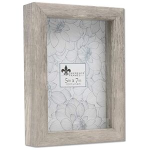 Lawrence Frames Shadow Box Frame, Polystyrene, Natural Gray, 5x7 Lawrence Frames Shadow Box Frame, Polystyrene, Natural Gray, 5x7