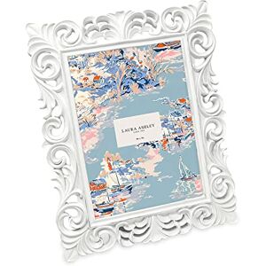 Laura Ashley 5x7 White Vintage Inspired Resin Scroll Design Picture Frame with Thin Border, Horizontal & Vertical for Tabletop and Wall Display, Home Décor (5x7, White) Laura Ashley 5x7 White Vintage Inspired Resin Scroll Design Picture Frame with Thin Border, Horizontal & Vertical for Tabletop and Wall Display, Home Décor (5x7, White)