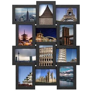 SONGMICS Photo Frame Multiple Pictures, 12 Collage Photo Frames for Wall, 4x6 Picture Frames, Wall Decor, Assembly Required, Ink Black RPF26BK SONGMICS Photo Frame Multiple Pictures, 12 Collage Photo Frames for Wall, 4x6 Picture Frames, Wall Decor, Assembly Required, Ink Black RPF26BK