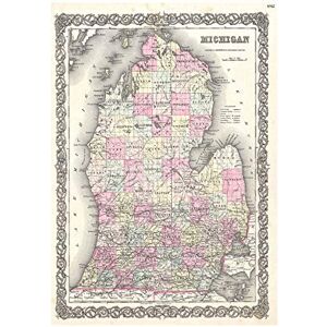 Wee Blue Coo Map Colton 1855 Michigan Frame Wood Art Wall Art Print Wee Blue Coo Map Colton 1855 Michigan Frame Wood Art Wall Art Print