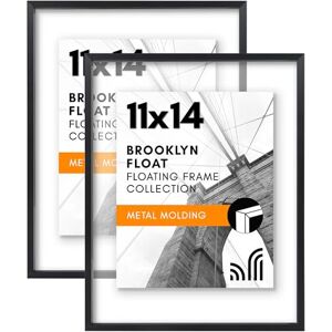 Americanflat Aluminum 11x14 Floating Picture Frame with Shatter-Resistant Glass Set of 2 Use as 11x14 Frame or 8x10 Frame Signature Float Collection Photo Frame for Wall Display Black Americanflat Aluminum 11x14 Floating Picture Frame with Shatter-Resistant Glass Set of 2 Use as 11x14 Frame or 8x10 Frame Signature Float Collection Photo Frame for Wall Display Black