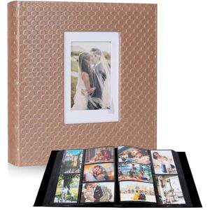 RECUTMS 6x4 Photo Album 600 Photos Large Capacity Black Inner Page Button Grain Leather Pockets Pictures Album Family Photo Albums Book Horizontal and Vertical Photos (Light Brown) RECUTMS 6x4 Photo Album 600 Photos Large Capacity Black Inner Page Button Grain Leather Pockets Pictures Album Family Photo Albums Book Horizontal and Vertical Photos (Light Brown)