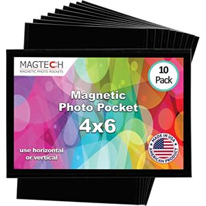 Magtech Magnetic Photo Pocket Picture Frame, Black, Holds 4x6 Inch Photos, 10 Pack (10046) Magtech Magnetic Photo Pocket Picture Frame, Black, Holds 4x6 Inch Photos, 10 Pack (10046)