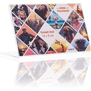 homeBLOCKrocks Photo Stand (Picture Frame) in Photo Format 15 x 9 cm Photo Stand as Crystal Clear Picture Stand, Photo Frame, Frameless Picture Holder as Stand Made of Plexiglas for Your Favourite Photos and homeBLOCKrocks Photo Stand (Picture Frame) in Photo Format 15 x 9 cm Photo Stand as Crystal Clear Picture Stand, Photo Frame, Frameless Picture Holder as Stand Made of Plexiglas for Your Favourite Photos and