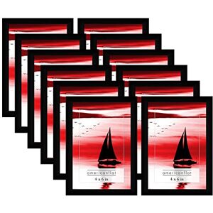 Americanflat 6x4 Photo Frames in Black Set of 12 Gallery Wall Picture Frame Set with Shatter-resistant Glass Horizontal and Vertical Formats for Wall and Tabletop Americanflat 6x4 Photo Frames in Black Set of 12 Gallery Wall Picture Frame Set with Shatter-resistant Glass Horizontal and Vertical Formats for Wall and Tabletop