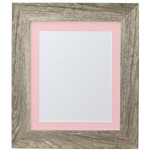 FRAMES BY POST Hygge Picture, Photo and Poster Frame, Plastic Glass, Grey Ash with Pink Mount, 30 x 24 Inches Image Size A2 FRAMES BY POST Hygge Picture, Photo and Poster Frame, Plastic Glass, Grey Ash with Pink Mount, 30 x 24 Inches Image Size A2