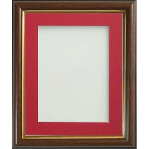 Frame Company Eldridge Mahogany Photo Frame with Red Mount, 6x4 for 5x3 inch, fitted with perspex Frame Company Eldridge Mahogany Photo Frame with Red Mount, 6x4 for 5x3 inch, fitted with perspex
