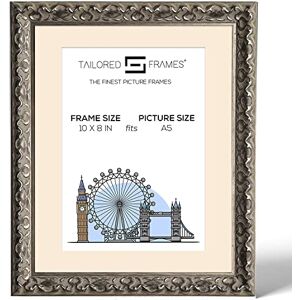 Tailored Frames Vienna Silver 10" X 8" Frame for A5 Picture Rustic Style Vintage Single Picture Frame Table Top & Wall Hanging Type Photo Frame with Antique Mount Tailored Frames Vienna Silver 10" X 8" Frame for A5 Picture Rustic Style Vintage Single Picture Frame Table Top & Wall Hanging Type Photo Frame with Antique Mount