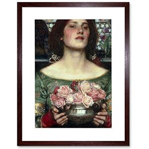 Wee Blue Coo PAINTING WATERHOUSE ROSEBUDS OLD MASTER FRAMED PICTURE ART PRINT F97X9802 Wee Blue Coo PAINTING WATERHOUSE ROSEBUDS OLD MASTER FRAMED PICTURE ART PRINT F97X9802