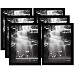 Americanflat 7x5 Photo Frames in Black Set of 6 Gallery Wall Picture Frame Set with Shatter-resistant Glass Horizontal and Vertical Formats for Wall and Tabletop Americanflat 7x5 Photo Frames in Black Set of 6 Gallery Wall Picture Frame Set with Shatter-resistant Glass Horizontal and Vertical Formats for Wall and Tabletop