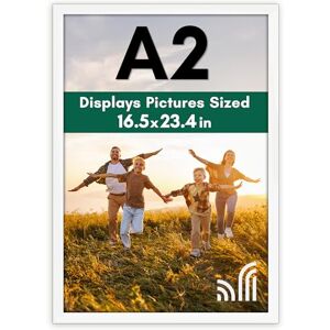 Americanflat A2 Picture Frame in White Engineered Wood with Polished Plexiglass Horizontal and Vertical Formats for Wall 42x59.4 cm Americanflat A2 Picture Frame in White Engineered Wood with Polished Plexiglass Horizontal and Vertical Formats for Wall 42x59.4 cm