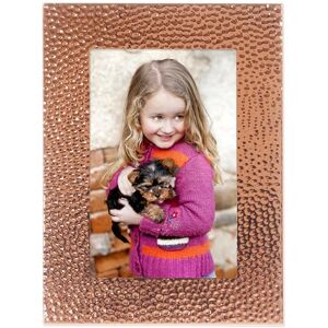 Lawrence Frames Hammered Polished Metal Picture Frame, 4x6, Copper Lawrence Frames Hammered Polished Metal Picture Frame, 4x6, Copper