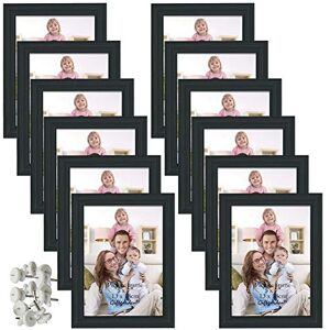 Giftgarden 7x5 Photo Frames for Wall or Tabletop Display, Black, Set of 12 Giftgarden 7x5 Photo Frames for Wall or Tabletop Display, Black, Set of 12