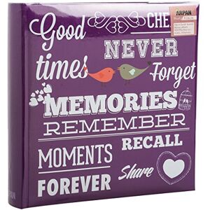 Arpan Purple Memo Slip In Photo Album - 10x15 cm - Holds 200 Photos Arpan Purple Memo Slip In Photo Album - 10x15 cm - Holds 200 Photos