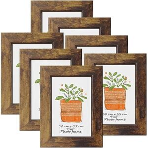 PETAFLOP 6x4 Photo Frames Rustic Picture Frame Prints Wall Tabletop Display, Set of 7 PETAFLOP 6x4 Photo Frames Rustic Picture Frame Prints Wall Tabletop Display, Set of 7