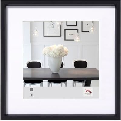 walther design Picture Frame Black 40 x 40 cm with PassepArtout, Steel Style Plastic Frame ES440B walther design Picture Frame Black 40 x 40 cm with PassepArtout, Steel Style Plastic Frame ES440B