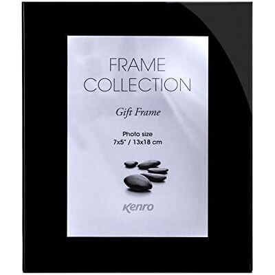 Kenro Modern Black Glass Photo Frame 8x6 inch / 15x20cm Landscape or Portrait BG1520 Kenro Modern Black Glass Photo Frame 8x6 inch / 15x20cm Landscape or Portrait BG1520