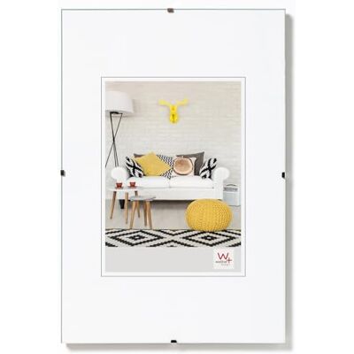 walther design Picture Frame Clear Glass50 x 60 cm Frameless Picture Holder RB060K walther design Picture Frame Clear Glass50 x 60 cm Frameless Picture Holder RB060K