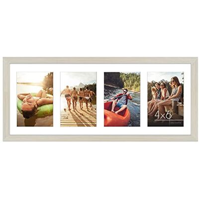 Americanflat 6x4 Collage Photo Frame with Shatter-Resistant Glass Signature Collection Fits Four 4x6 Photos or Use as One 8x20 Picture Frame for Wall Display Light Wood Americanflat 6x4 Collage Photo Frame with Shatter-Resistant Glass Signature Collection Fits Four 4x6 Photos or Use as One 8x20 Picture Frame for Wall Display Light Wood