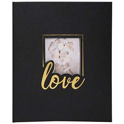 Exacompta Ref 16506E Love Casebound Photo Album 290 x 320mm in Size, 60 Pages, Holds Up To Approx. 300 Photos Suitable for Scrapbooking Black Windowed Cover Exacompta Ref 16506E Love Casebound Photo Album 290 x 320mm in Size, 60 Pages, Holds Up To Approx. 300 Photos Suitable for Scrapbooking Black Windowed Cover