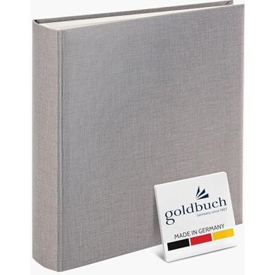 Goldbuch Summertime Trend 2 31606 Photo Album with 100 White Pages with Parchment Dividers, Photo Album with Linen Cover, up to 600 Pictures, High-Quality Paper, Grey, 30 x 31 cm Goldbuch Summertime Trend 2 31606 Photo Album with 100 White Pages with Parchment Dividers, Photo Album with Linen Cover, up to 600 Pictures, High-Quality Paper, Grey, 30 x 31 cm