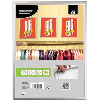 Stewart Superior A2 Chrome Snap Frame - Snap Frame Stewart Superior A2 Chrome Snap Frame - Snap Frame