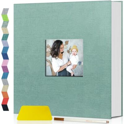 popotop Self Adhesive Photo Album Scrapbook for 4x6 5x7 8x10 Pictures, 60 Pages Linen Hardcover DIY Memory Book, Scrapbooking Supplies Kits Birthday Gifts for Baby Wedding Family Travel Turquoise popotop Self Adhesive Photo Album Scrapbook for 4x6 5x7 8x10 Pictures, 60 Pages Linen Hardcover DIY Memory Book, Scrapbooking Supplies Kits Birthday Gifts for Baby Wedding Family Travel Turquoise