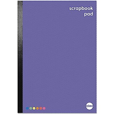 Rhino A4+ Scrapbook, 80-Page / 13 x 9in, 1-Pack, Multi-Colour Sugar Paper, Photo Album Book with Sturdy Cover Rhino A4+ Scrapbook, 80-Page / 13 x 9in, 1-Pack, Multi-Colour Sugar Paper, Photo Album Book with Sturdy Cover