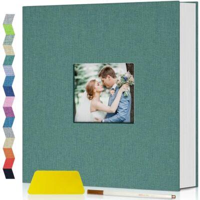 popotop Self Adhesive Photo Album Scrapbook for 4x6 5x7 8x10 Pictures, 40 Pages Linen Hardcover DIY Memory Book, Scrapbooking Supplies Kits Birthday Gifts for Baby Wedding Family Travel Dark Green popotop Self Adhesive Photo Album Scrapbook for 4x6 5x7 8x10 Pictures, 40 Pages Linen Hardcover DIY Memory Book, Scrapbooking Supplies Kits Birthday Gifts for Baby Wedding Family Travel Dark Green