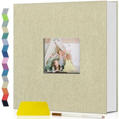 popotop Self Adhesive Photo Album Scrapbook for 4x6 5x7 8x10 Pictures, 60 Pages Linen Hardcover DIY Memory Book, Scrapbooking Supplies Kits Birthday Gifts for Baby Wedding Family Travel Beige popotop Self Adhesive Photo Album Scrapbook for 4x6 5x7 8x10 Pictures, 60 Pages Linen Hardcover DIY Memory Book, Scrapbooking Supplies Kits Birthday Gifts for Baby Wedding Family Travel Beige